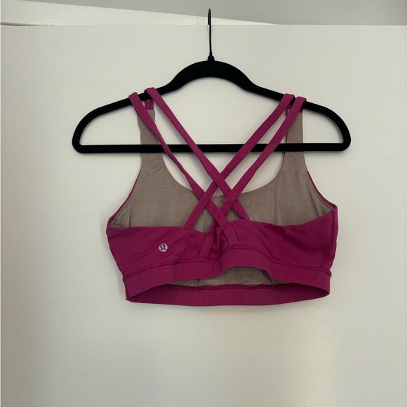 Lululemon Energy Bright Pink Sports Bra - 8 - Picture 2 of 3